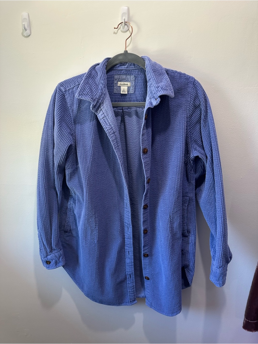 L.L. Bean Blue Corduroy Button-Down Shirt